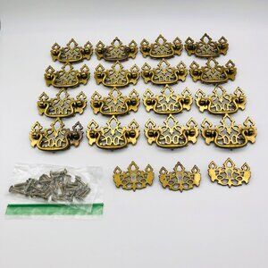Lot of Vintage Brass Cabinet Pull Handles With Screws KBC N08310